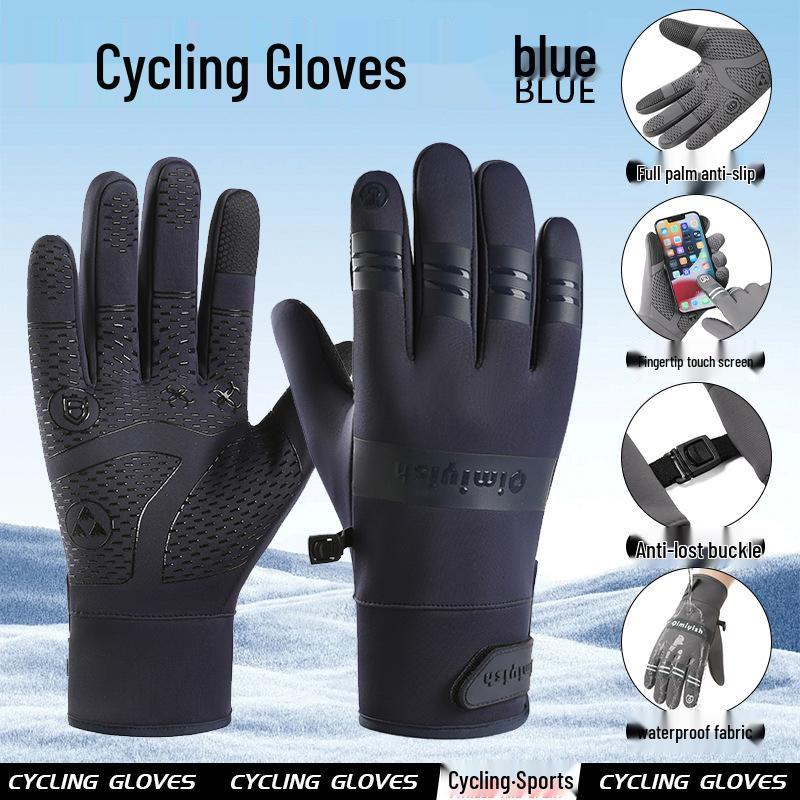 Guanti da sci invernali unisex: Foderato in Velluto, Touchscreen, Antivento e Antifreddo per Sport all'Aperto