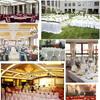 White Pleated Elastic Skirt Chair Cover for Wedding, Banquet, or Hotel Events