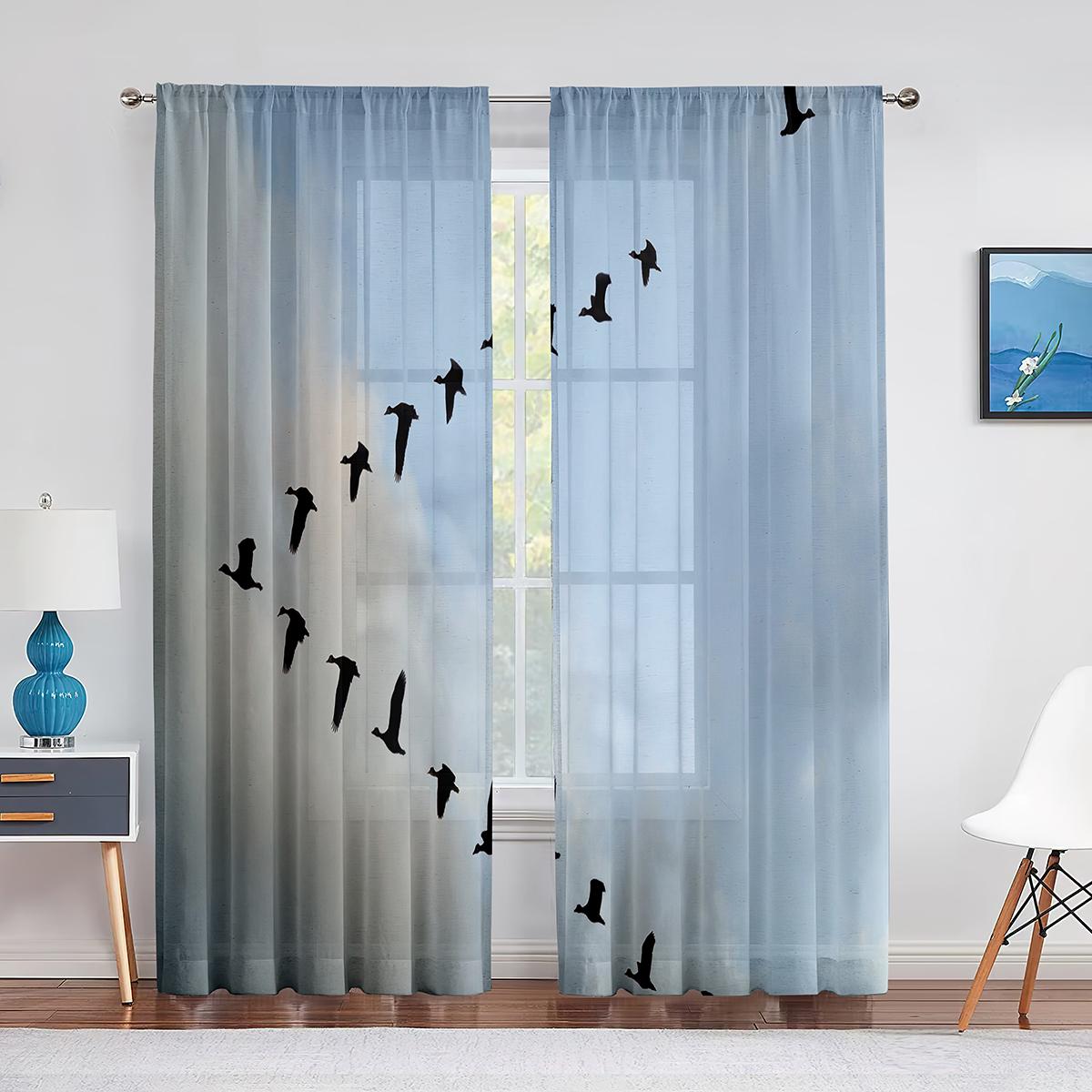 Птичья стая в небе — фото 2