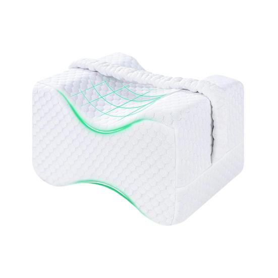 Knee Pillow for Side Sleepers Memory Foam Leg Cushion Orthopedic Knee Spacer Pillow Promotes