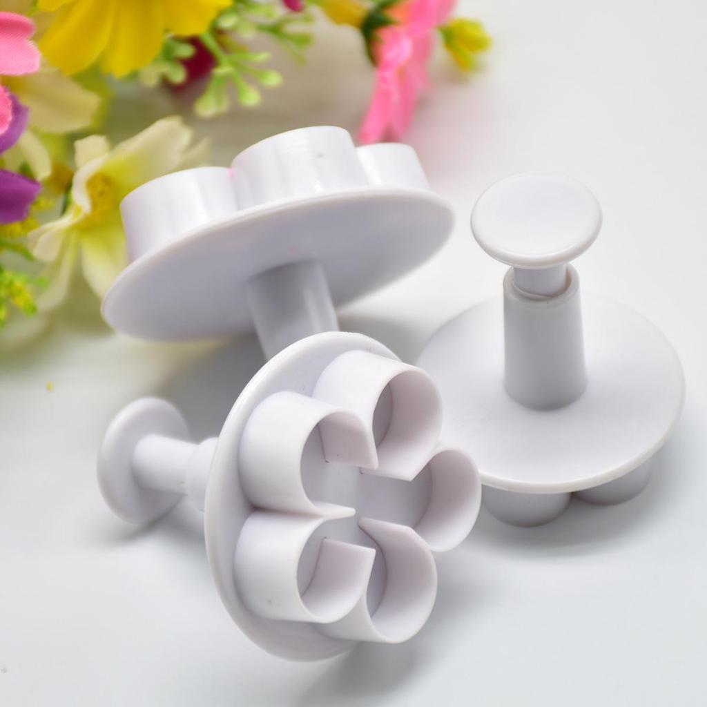 Five-Petal Flower Cake Fondant Molds Set (3 Pieces)