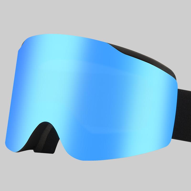 Anti-fog ski goggles with double-layer magnetic lenses, outdoor sports UV protection goggles for men and women