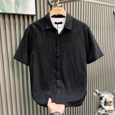 Light Luxury Summer New Simple Design Short-sleeved Shirt Men's Half-sleeved Shirt