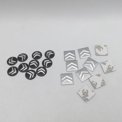 2 pièces-10 pièces 3D Pour emblème de voiture étui porte-clés Bouton de badge Autocollant de remplacement pour porte-clés télécommande à pliage droit