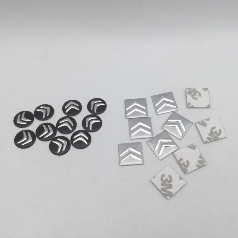 2pz 5pz 10pz 14mm 16mm Per Citroen guscio telecomando auto Pulsante stemma Logo stemma Pieghevole dritto Portachiavi Adesivo di ricambio