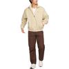 Nike Solid Color Zipper Logo Loose Jacket Men Jackets Beige HV6918-251