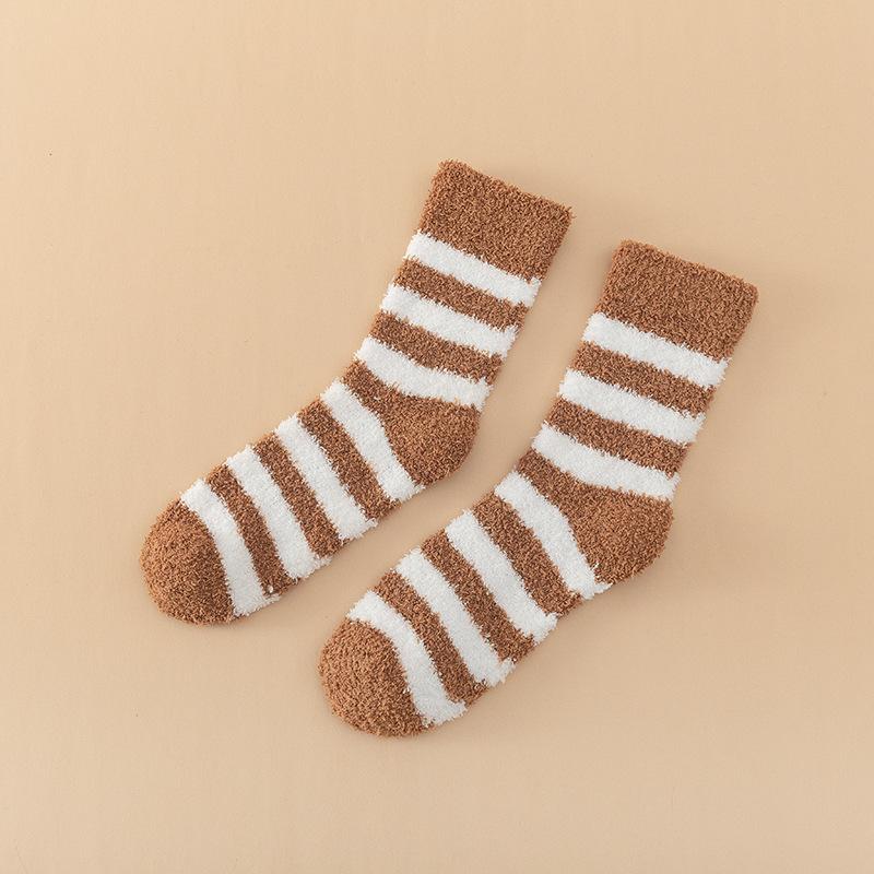 Male Winter Add Velvet To Thicken Fashionable New Home Floor In Tube Socks