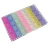 Nail Storage Box 28 Grid Eco Friendly Durable Transparent PP Separate Lid Nail Tip Box for Bead Earrings Jewelry