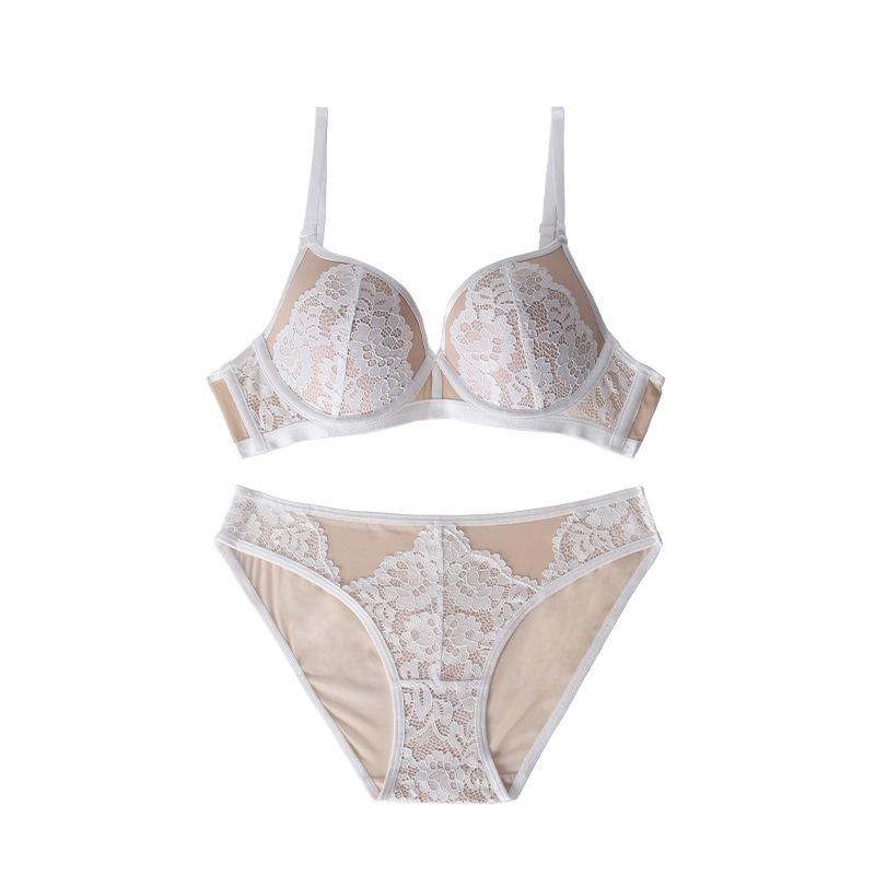 

Женское нижнее белье для маленькой груди, собирающее, чистое кружево, облегающее грудь, собирающее, предотвращающее обвисание, сексуальный сетчатый бюстгальтер, комплект бюстгальтера 85B/38B