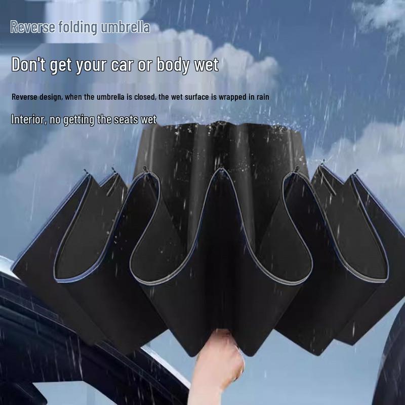 Sturdy Windproof & Rainstorm Resistant Extra Large Three-Fold Umbrella for Three