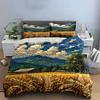 Mountain Landscape Golden Wheat. Bedding Sets Duvet Cover Sets Duvet Covers Pillowcases(1 * Duvet Cover 2 * Pillowcases, Without Duvet Insert)