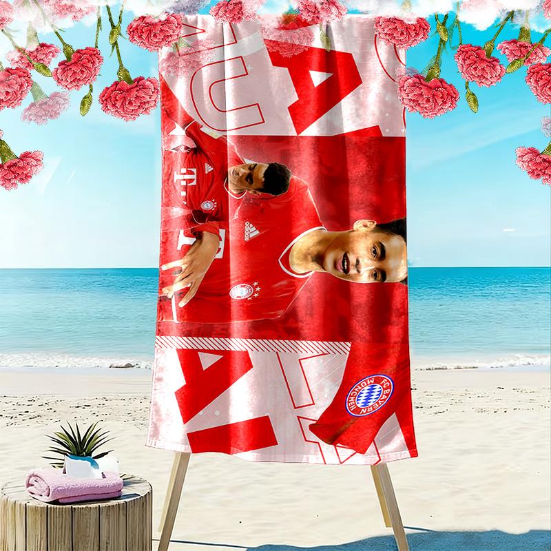 Jamal Musiala Print Beach Towel, Large Soft Quick Dry Towel for Beach Camping Swimming