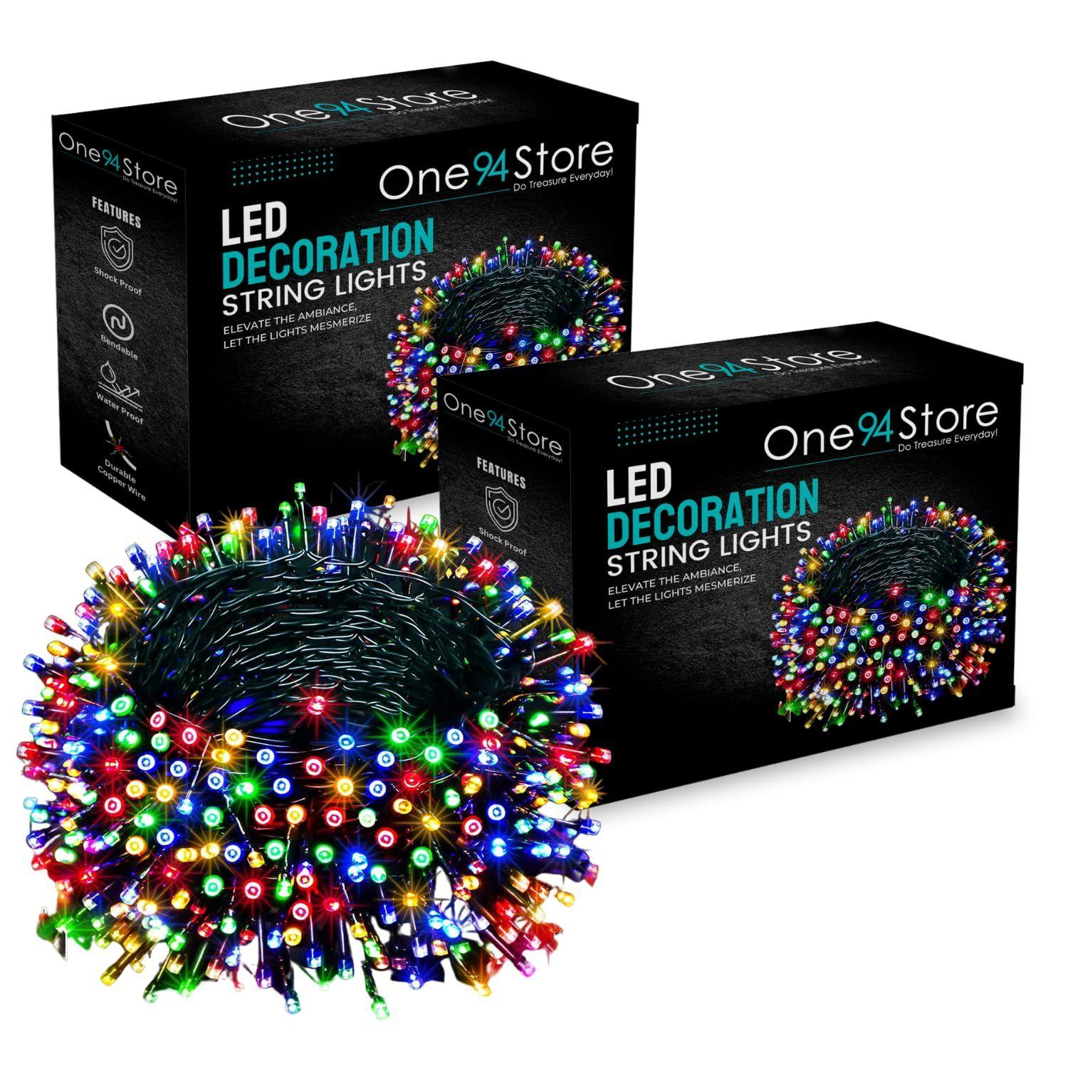 

(Pack of 2 36 Ft Multicolor LED Pixel String Lights Copper Wire Decorative Serial Fairy Lights for Diwali, Christmas, Wedding, Party, Home Decoration
