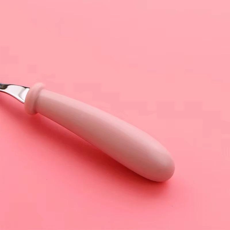 Stainless Steel Baby Gadgets Tableware Set Cartoon Toddler Dinnerware Cutlery Utensil Infant Food Feeding Spoon Fork