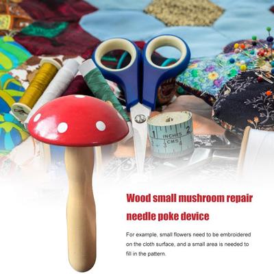 Wooden Small Mushroom Darning DIY Repair Patch Clothes Socks Sewing Accessories