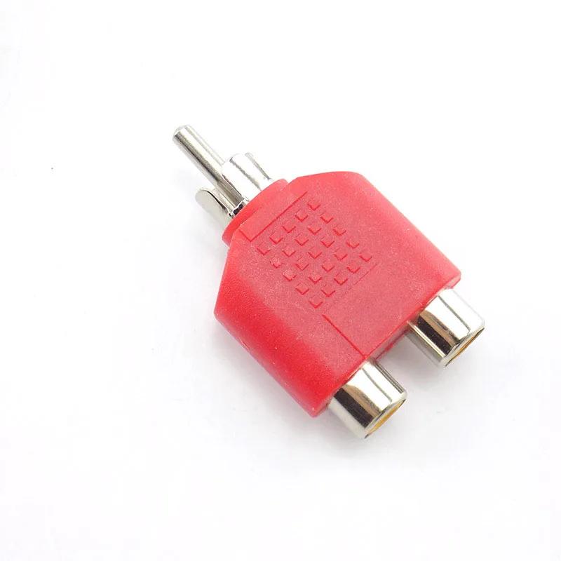 3,5 мм RCA гнездо 1 штекер на 2 гнезда Y-разветвитель AV аудио-видео штекер адаптер конвертер RCA штекер на двойные разъемы Аксессуары