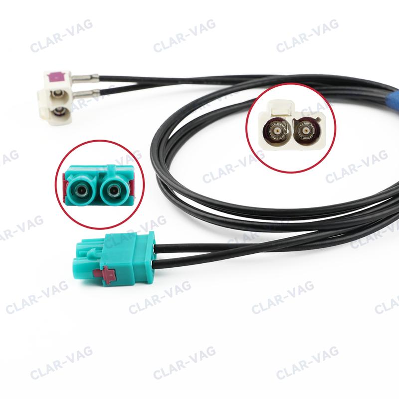 MIB2 STD2 ZR NAV Radio Power Converter Cable Wire Harness With 2 to 2 Cable for Golf 7 MK7 Passat B8 MQB TIGUAN POLO 6C