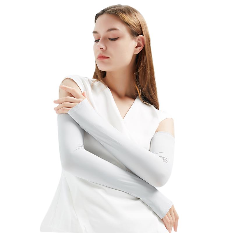 Summer Sun Protection Sleeve Women Outdoor Driving Riding Uv Long Breathable Arm Ice Silk Sleeves