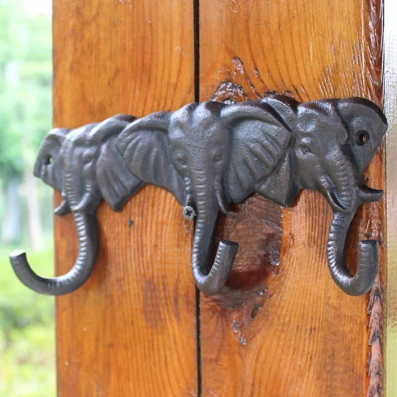 Originality Key Hook Stereoscopic Wall Hanging Elephant Decorative Hook Hanging Clothes Hooks On Hats Home Storage
