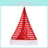Christmas Decor Velvet Hat With Striped Pattern For Holiday Party Decorations