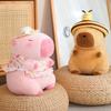 Pink Capybara Plush Toy Stuffed Seaside Beach Dress Blue Shirt Swim Ring Bee Decor Capibara Plushie Boy Hawaii Vacation Style