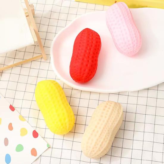 Jouet à presser cacahuète simulé Soulageur de stress Forme de cacahuète Jouet sensoriel Fidget Extensible Anti-anxiété Relaxation des mains Balle anti-stress