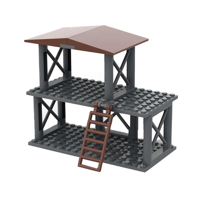 WWII Sentry Post Watchtower Military Building Blocks Set