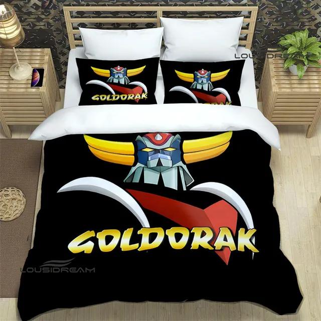 UFO ROBO GRENDIZER GOLDORAK trykt Sengetøy Sett utsøkt sengetøy sett dynetrekk sengeteppe sett sengetøy sett luksus