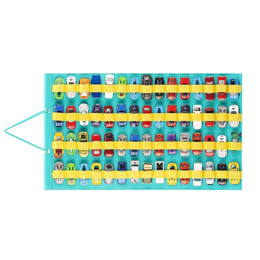 Hängende Aufbewahrungsorganisatoren für Spielzeugautos Spielzeug-Lastwagen Vitrine für Spielzeugautos Fassungsvermögen für 60 Spielzeugautos und Spielzeug-Lastwagen