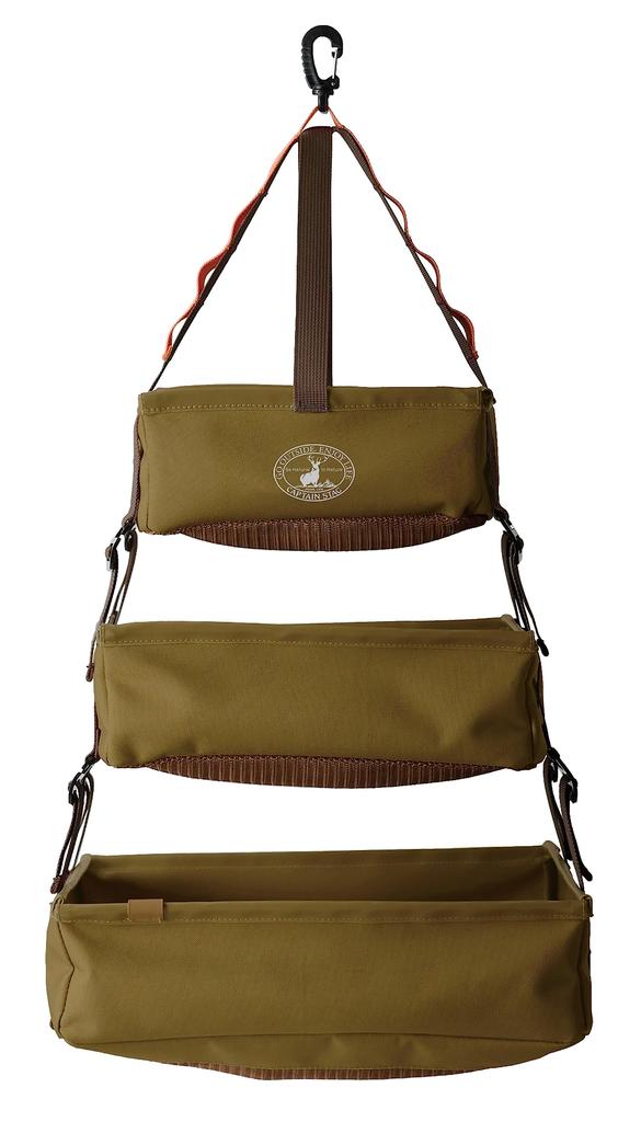 Captain Stag (CAPTAIN STAG) Car Accessories, Outdoor Dry Net, Hanging Storage, Mesh Box, 3-Piece Set, Olive, Beyond Storage UP-1075