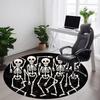 1PC Skeleparty Skeletons Office Round Area Rug, Mat Suitable For Office, Under Office Chairs Bedroom Living Room Home Decor, Room Deco