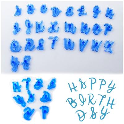 DIY Alphabet Mold  Plastic Letter Number Fondant Cake Biscuit Baking Mould Cookie Cutters and Stamps Cake Decor
