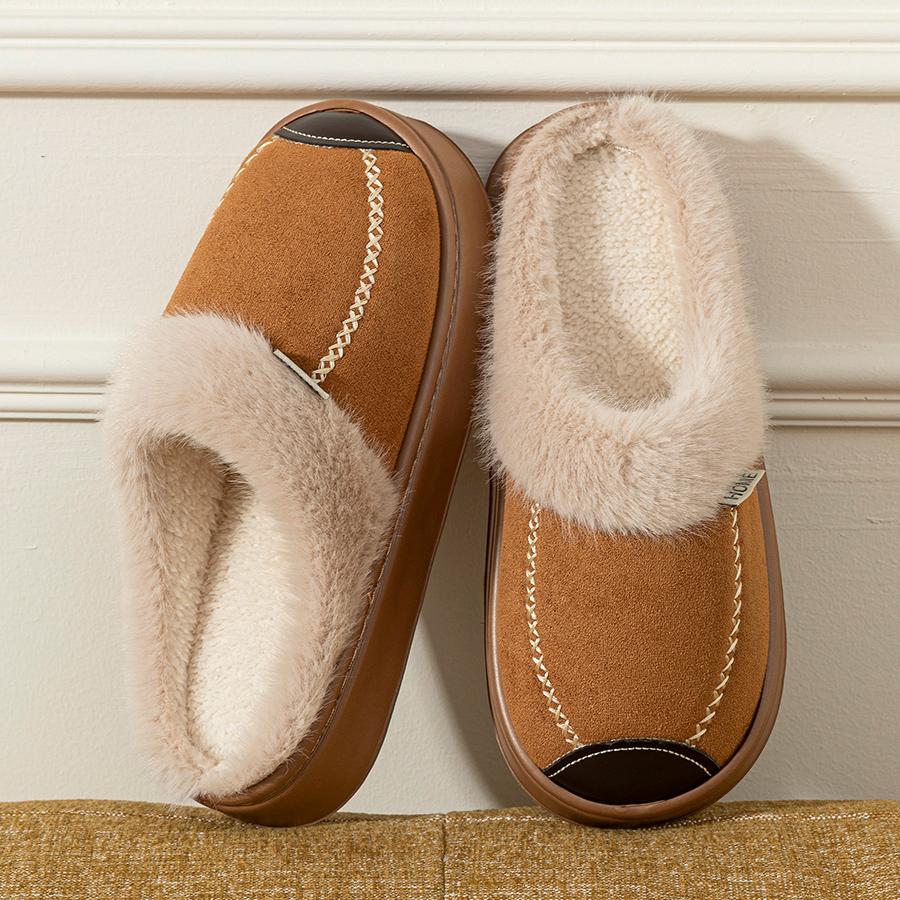Women Slippers Winter Soft Thick Soled Indoor and Outdoor Warmth Comfort Breathable Non Slip Casual Couple Home Shoes