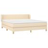 Vidaxl Continental Bed with Mattress, Cream, Fabric, 160X200 Cm