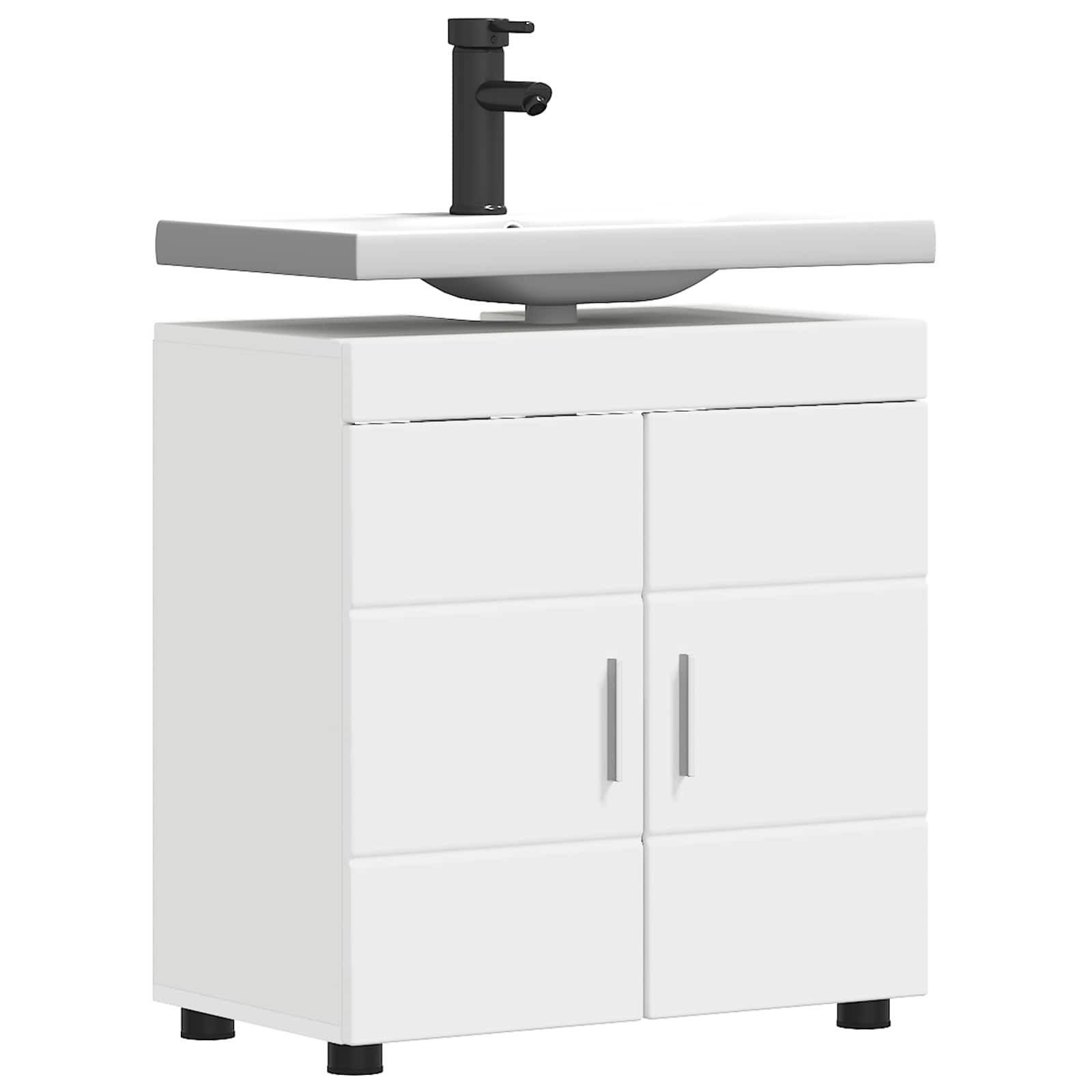 Badezimmerschrank Set TULUM Weiß 60 x 34 x 63 cm Spanplatte