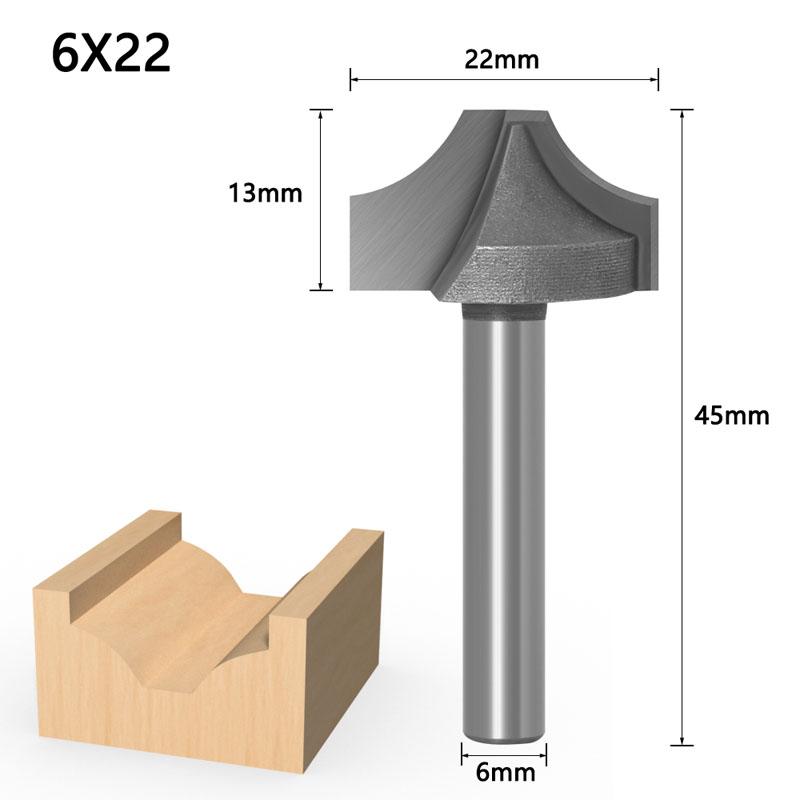 1pc 6mm Shank Tungsten Carbide CNC Router Bit Woodworking Cutter Open End Carving Bits
