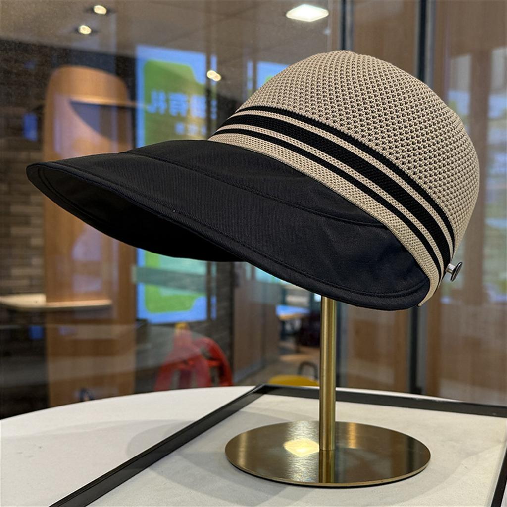 Summer Temperament Sun Hat Quick-drying Hat Can Hang Mask Sun Hat High Ponytail Foldable Thin Duckbill Cap
