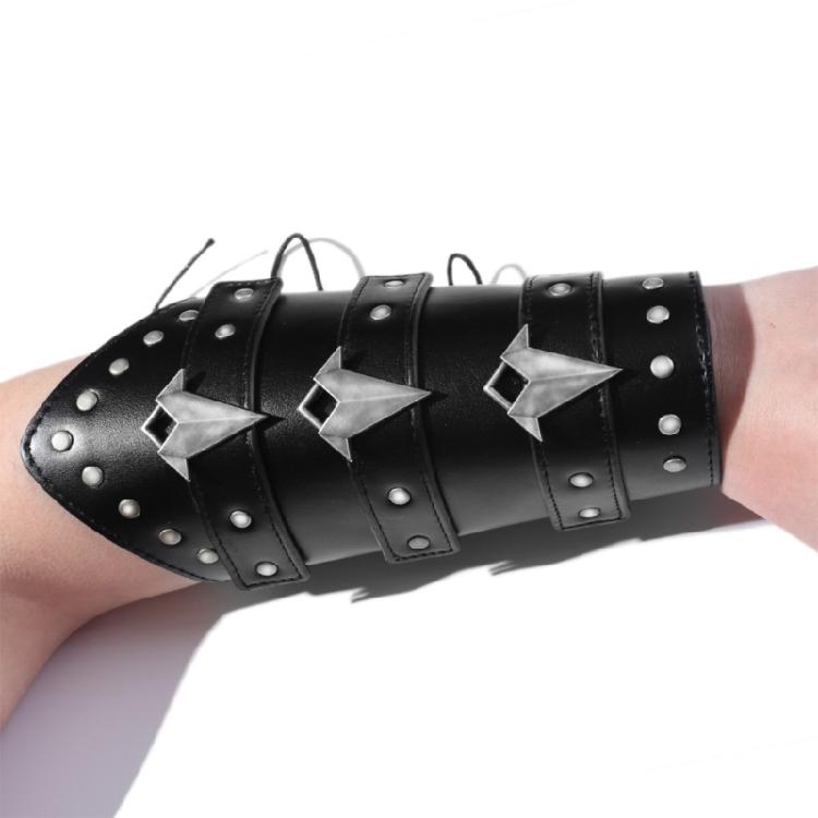 Brown Bracer Gauntlet Medieval Black Gauntlet Gauntlet Cosplay Medieval