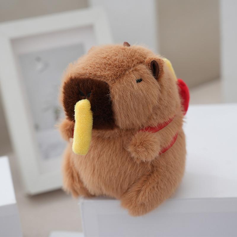 Keychain Plush Capybara Doll Pendant Decoration Birthday Gift Kitchen Animal