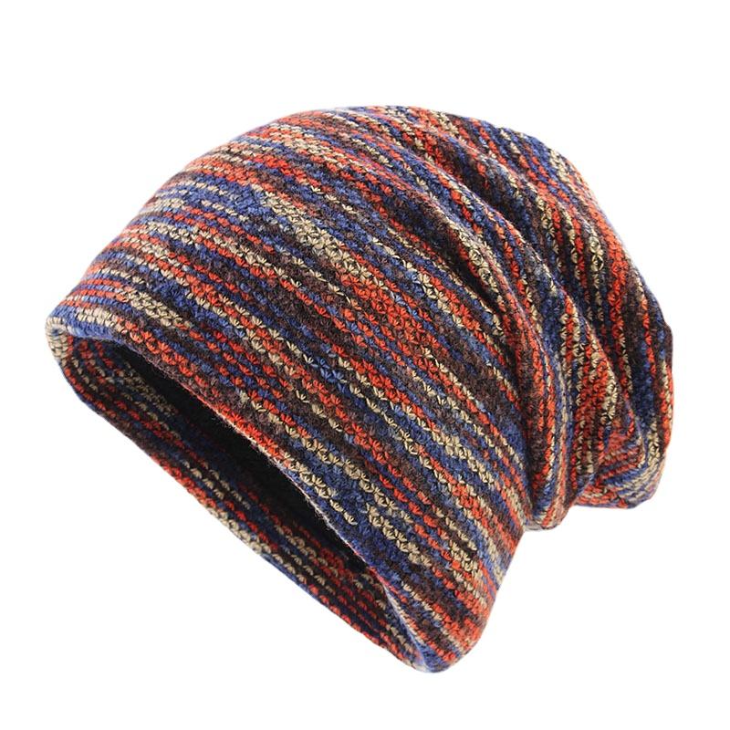 Cappelli invernali a doppio strato caldi per donna e uomo, unisex, colorati, skullies, cappello invernale