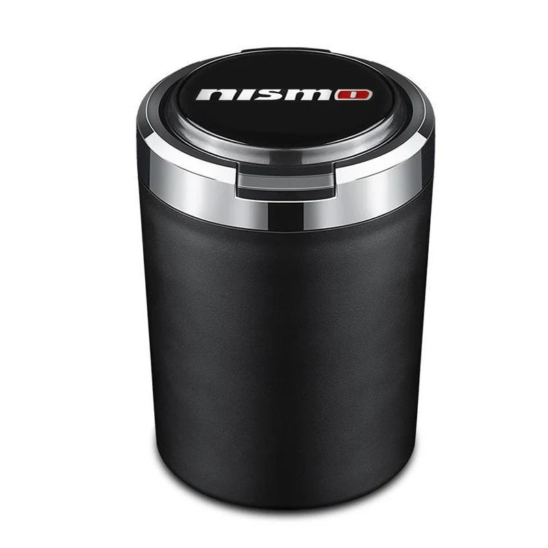 Car Ashtray with Lid Smell Proof Stainless Steel Blue Led Portable Ashtray Cup For Nismo Nissan Tiida Teana Skyline Juke X-trail