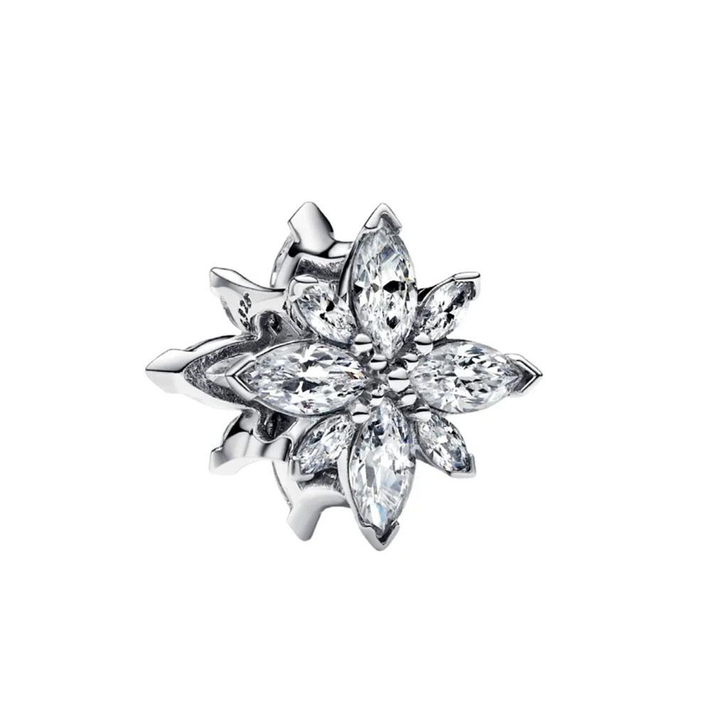 Copper Valentine'S Day Rose Hearts Charm Bead Fit Original Bracelet For Women Diy Fashion Jewelry Making