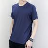 adidas Camiseta Masculina de Manga Curta com Estampa de Logo de Letra Azul CE0816