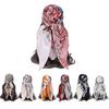 Silk Imitation Head Scarf 90x90cm Silk Scarves Trendy Hair Scarf Headband  for Women