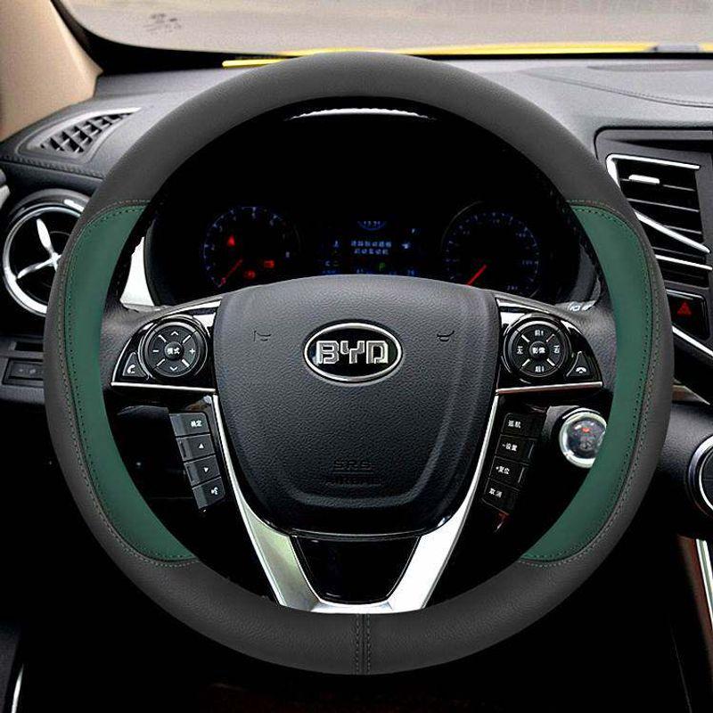 Leather Car Steering Wheel Cover BYD F3 F0 L3 F6 S6 S7m6 G3g5g6 Su Rui Non-Slip Steering Wheel Cover