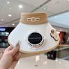 Children's Hat with Fan Solar Rechargeable Boys and Girls Big Hat Brim Sun Protection Sunshade Summer Travel Sun Hat