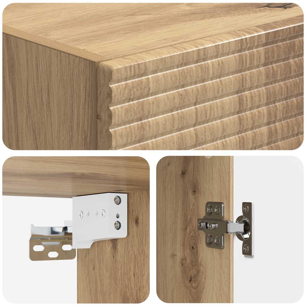 Wall Mounted Cabinet Artisan Oak 33 x 34.5 x 90 cm Particleboard