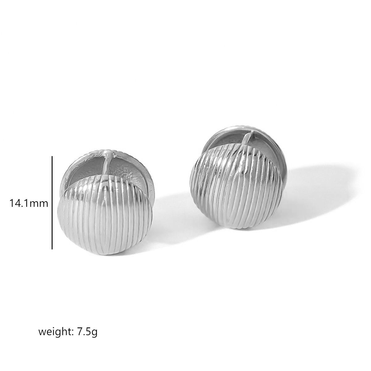 

Новые круглые серьги-пряжки с узором из ракушки для девочек, универсальные серьги из титановой стали премиум-класса, модные серьги из нержавеющей стали с пряжкой 18K gold