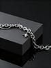 Retro Silver Color Stainless Steel Double-layer Bracelet for Men, Hip Hop Punk Style Star Charm Bracelets, Fashion Cool Jewelry