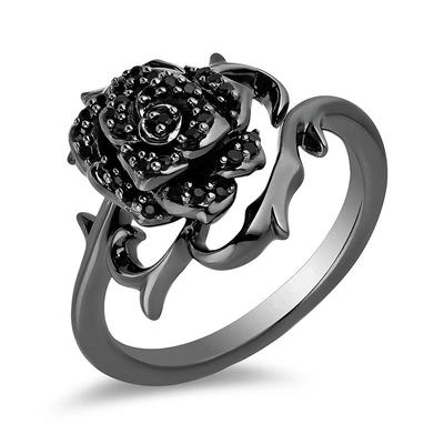 Trend Rose Ring Female, Dark Goth Style Flower Thorn Ring, Sweet and Cool Personality Internet Celebrity Style